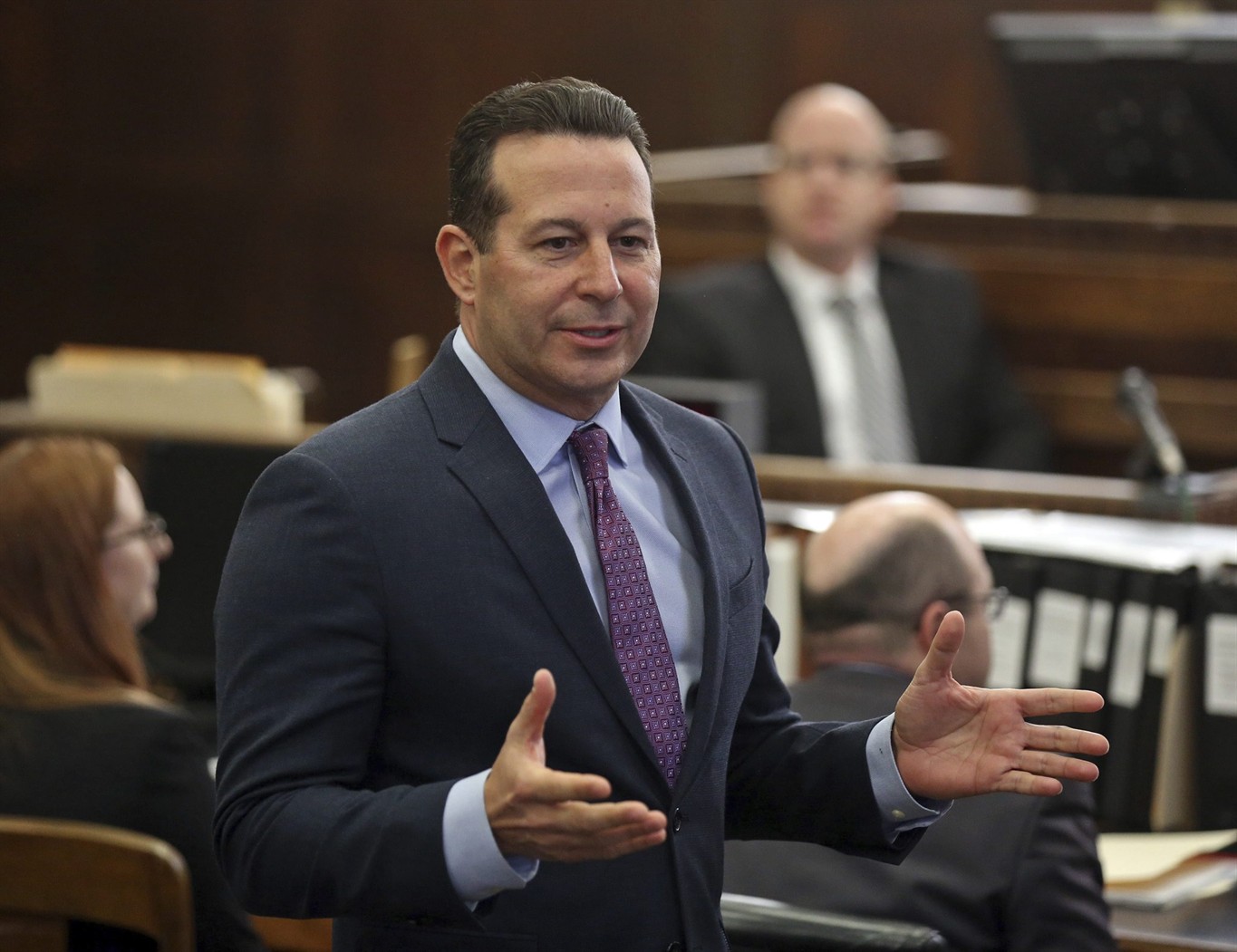 Defense attorney Jose Baez addresses the jury before leaving for the "...