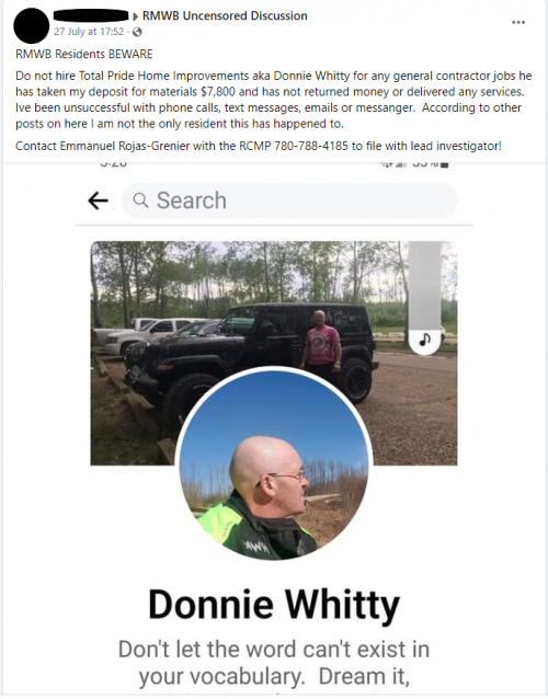WHITTY FRAUD ALLEGATIONS