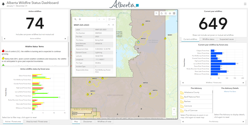 Alberta Wildfire Map June 19